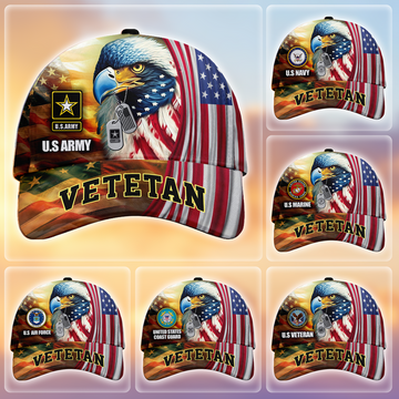 Custom Name Veterans Baseball Hat, Men's Cap, Personalized Men Cap, Gift Idea for Veterans Day, Memorial Day CAP1110202504