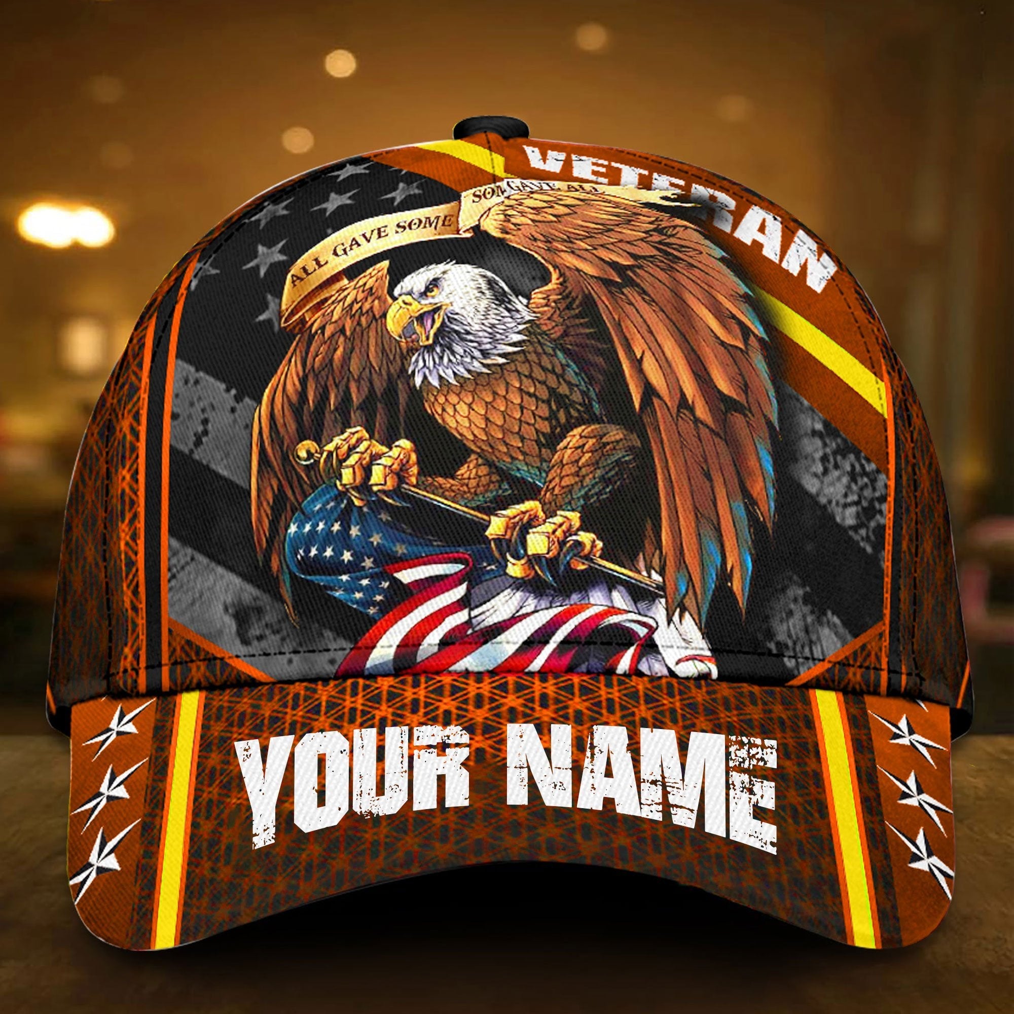 Premium Eagle Veteran Cap 3D Multicolor Personalized | Brosvet