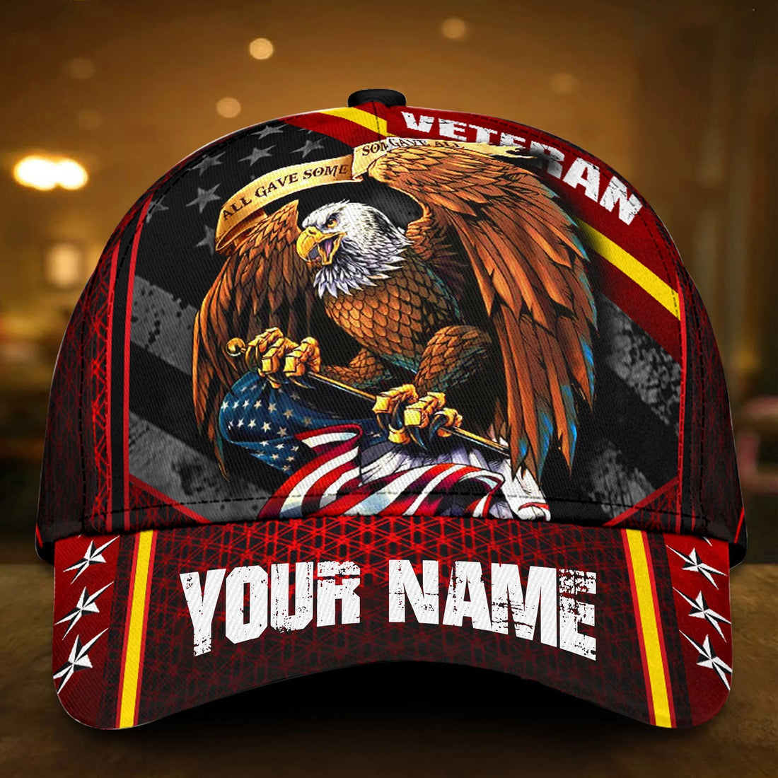 Premium Eagle Veteran Cap 3D Multicolor Personalized | Brosvet