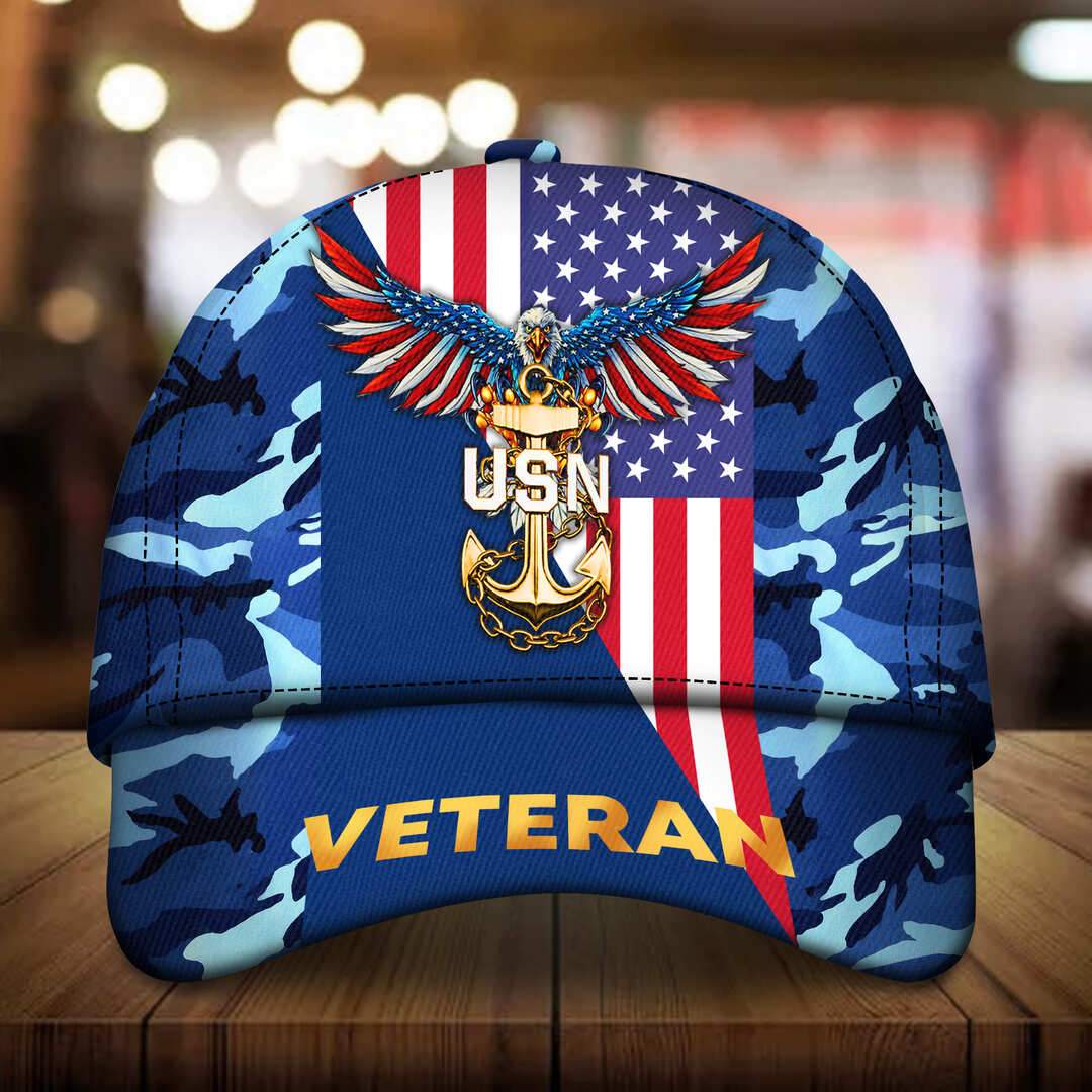 American Veteran Eagle Pride Customized Cap 3D | Brosvet
