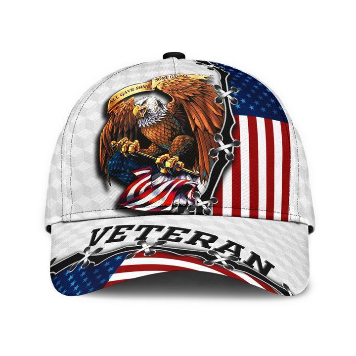 Premium Eagle US Veteran Cap 3D White | Brosvet