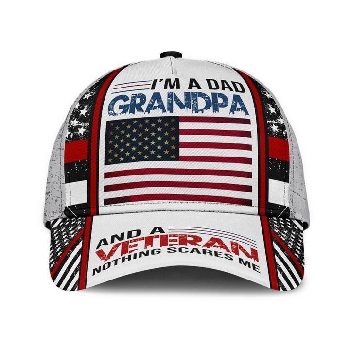 Premium I Am A Dad Grandpa And A Veteran Cap 3D | Brosvet
