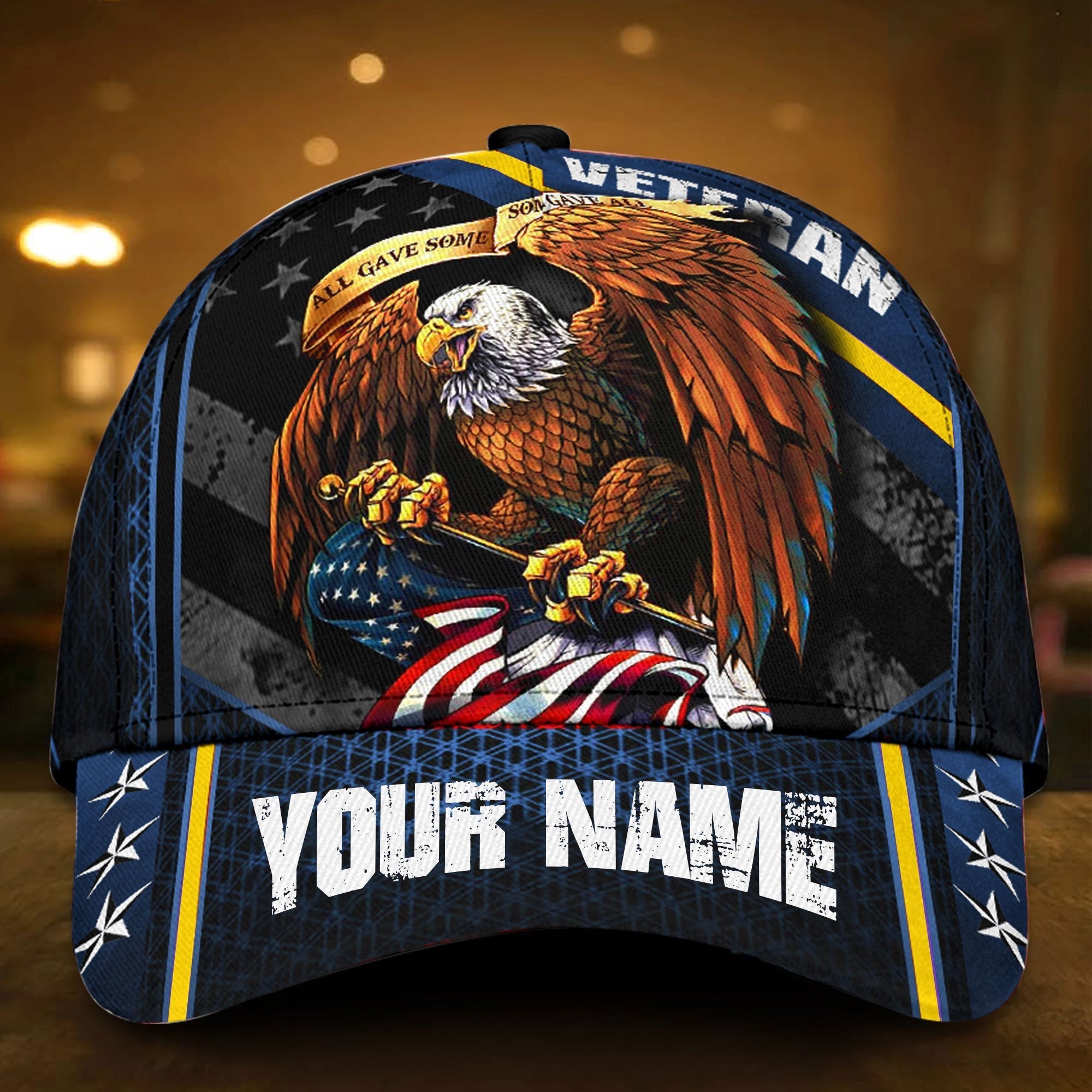 Premium Eagle Veteran Cap 3D Multicolor Personalized | Brosvet