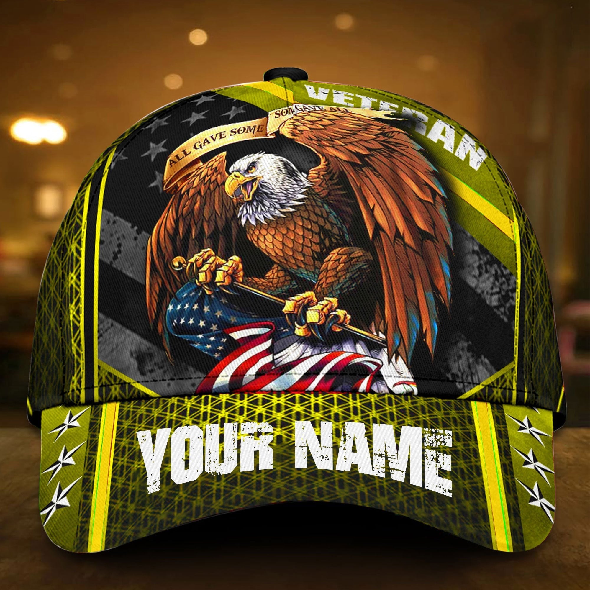 Premium Eagle Veteran Cap 3D Multicolor Personalized | Brosvet